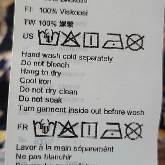 Billabong Gypset Oversized Floral Peasant Mini Dress Beach Boho Coastal - Size S - Picture 9 of 9